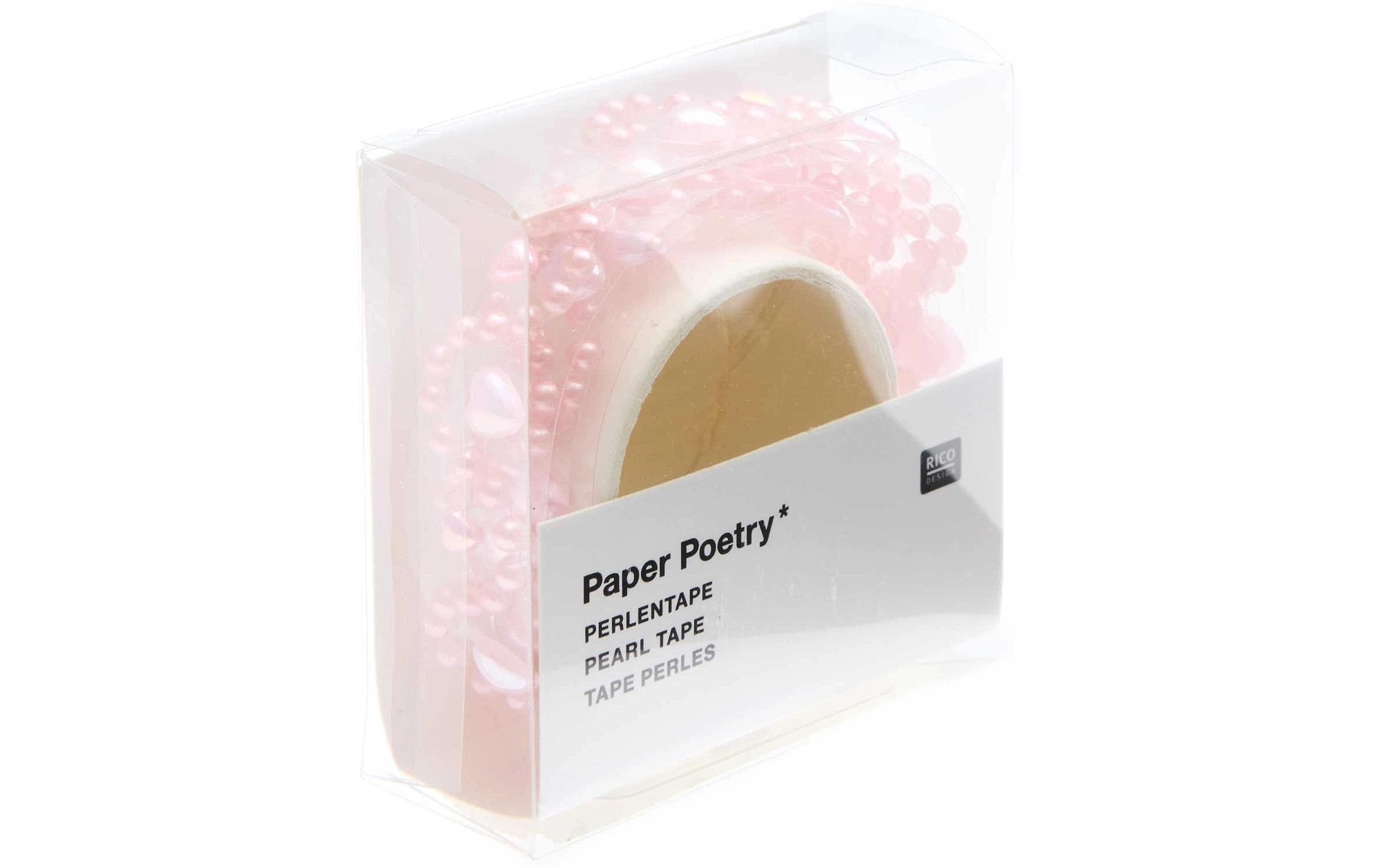 Rico Design Perlensticker Paper Poetry 50 cm, 1 Stück Rosa