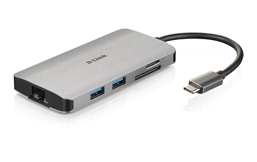 D-Link Dockingstation DUB-M810 USB/HDMI/RJ45/Kartenleser/USB‑C Lade D-Link Dockingstation DUB-M810 USB/HDMI/RJ45/Kartenleser/USB‑C Lade