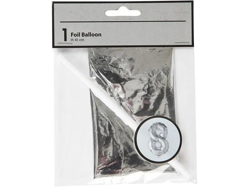 Creativ Company Folienballon 8 Silber Creativ Company Folienballon 8 Silber