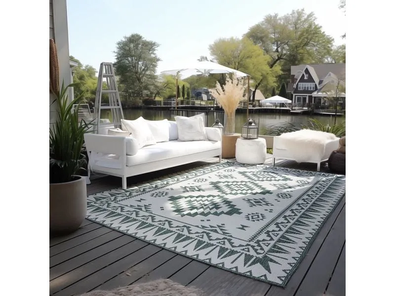 Elle Decoration Teppich Dynamic 120 x 170 cm, Green