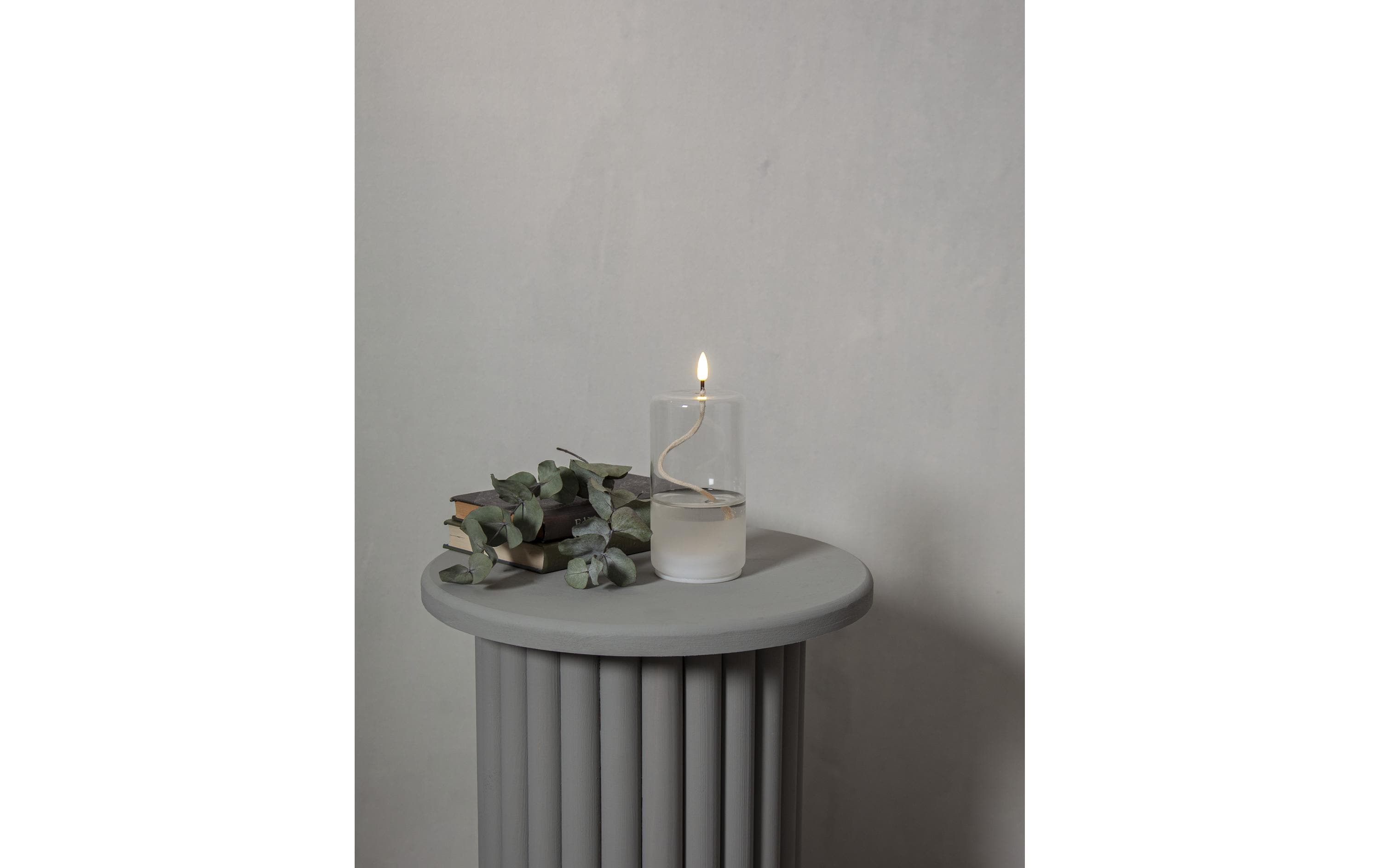 Star Trading LED-Kerze Flamme Float, Ø 8 x 17.5 cm, Transparent