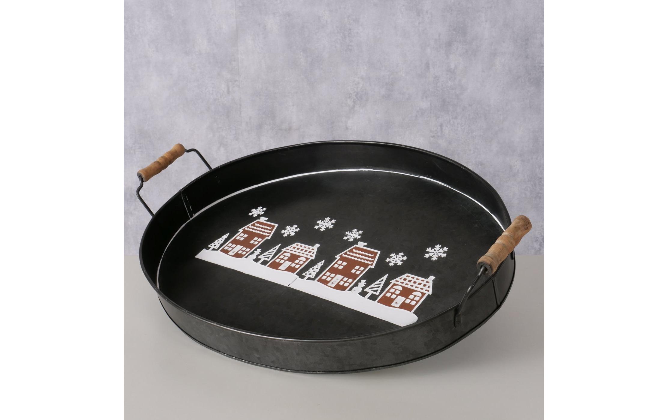 Boltze Servierplatte Helski Metall, 49 x 9 cm