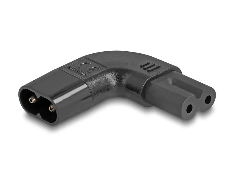 Delock Adapterstecker IEC60320 C8 - C7, gewinkelt L/R Delock Adapterstecker IEC60320 C8 - C7, gewinkelt L/R