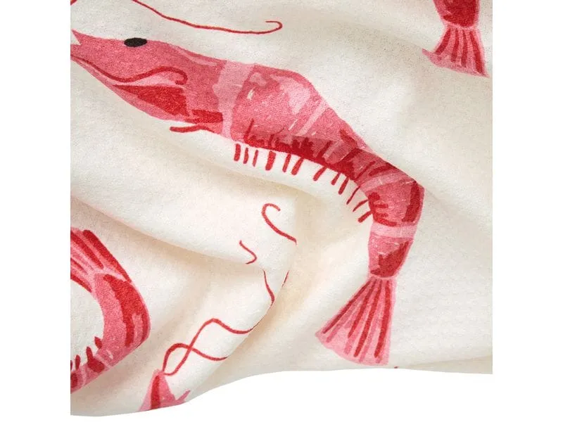 Dock & Bay Geschirrtuch Shrimply the Best 85 x 40 cm, Mehrfarbig