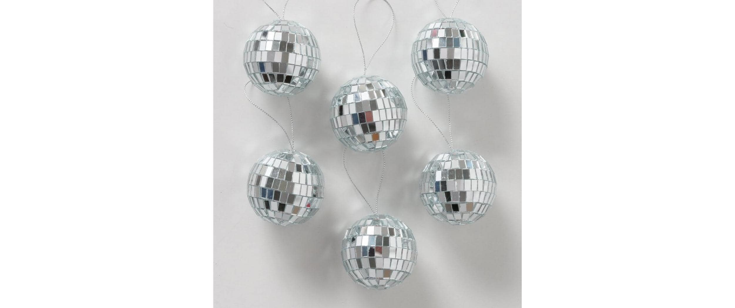 Boltze Weihnachtsschmuck Disco 6 Stück, Silber