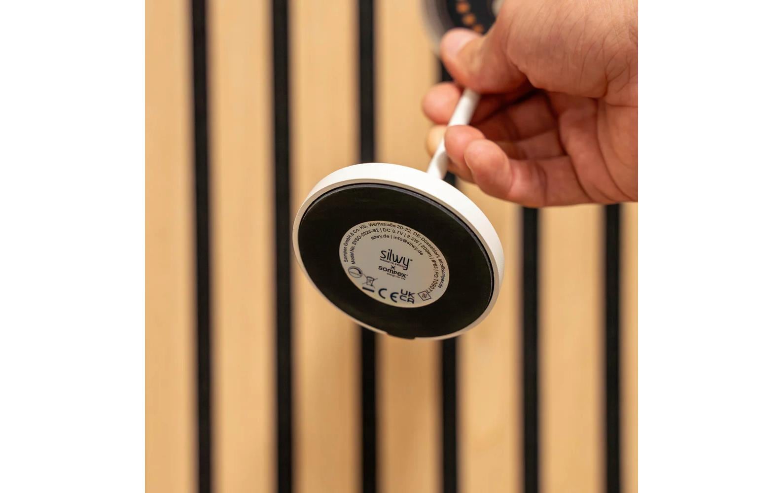 Silwy Tischleuchte Magnet-Leuchte Monaco Weiss inkl. Platzset