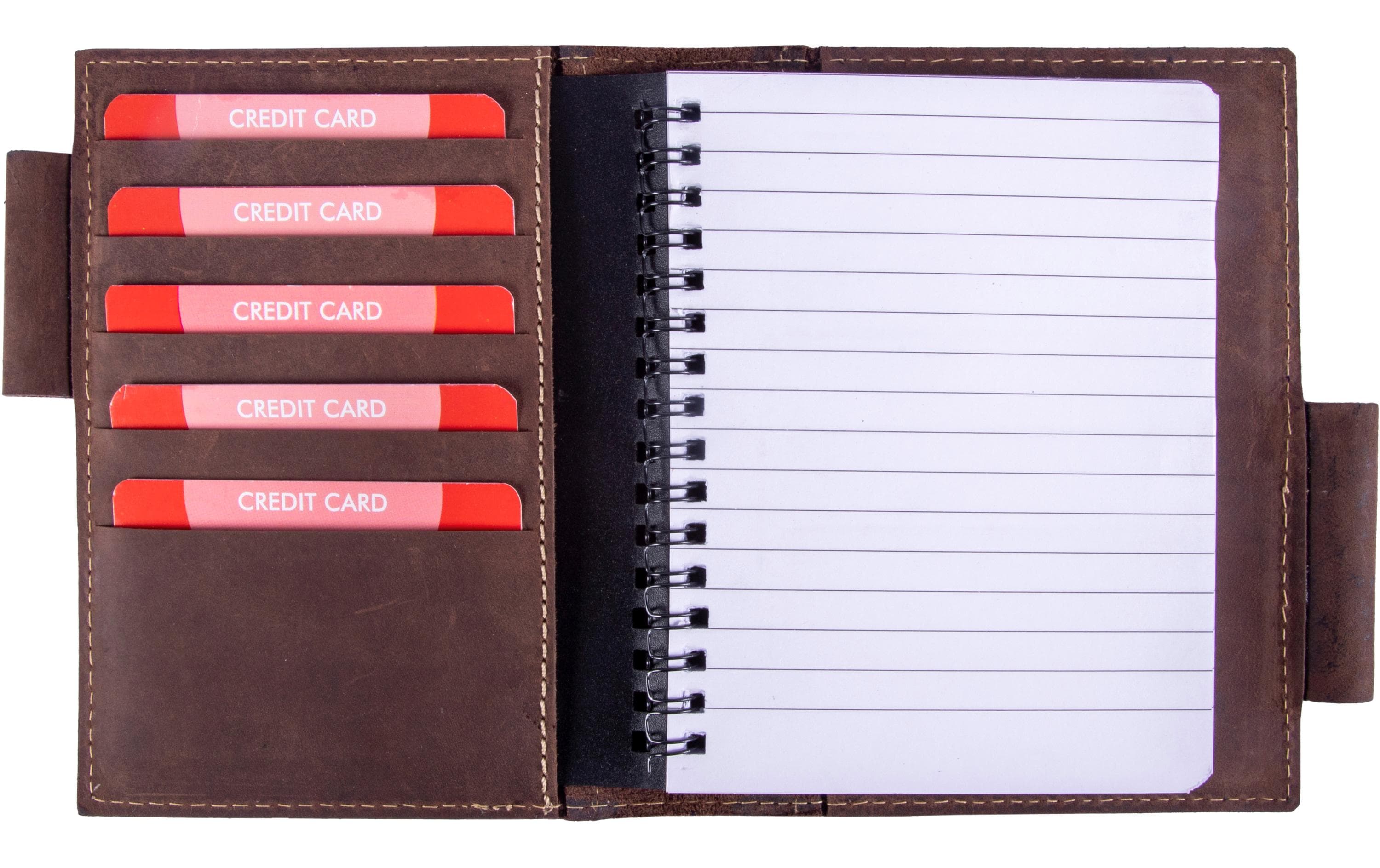 Alpenleder Notizbuch Goethe A6, liniert, Büffelleder braun