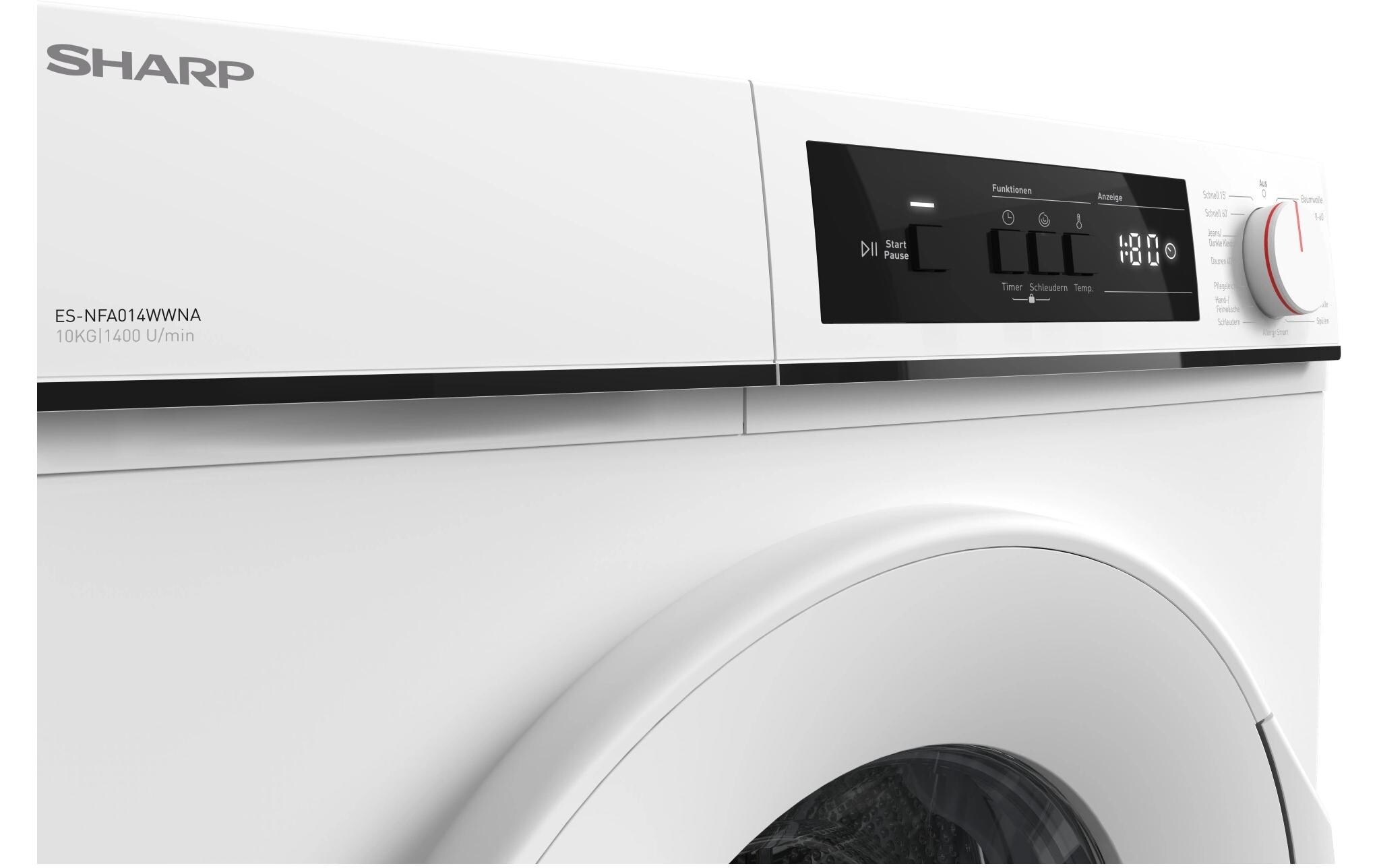 Sharp Waschmaschine ES-NFA014WWNA-CH Links Sharp Waschmaschine ES-NFA014WWNA-CH Links