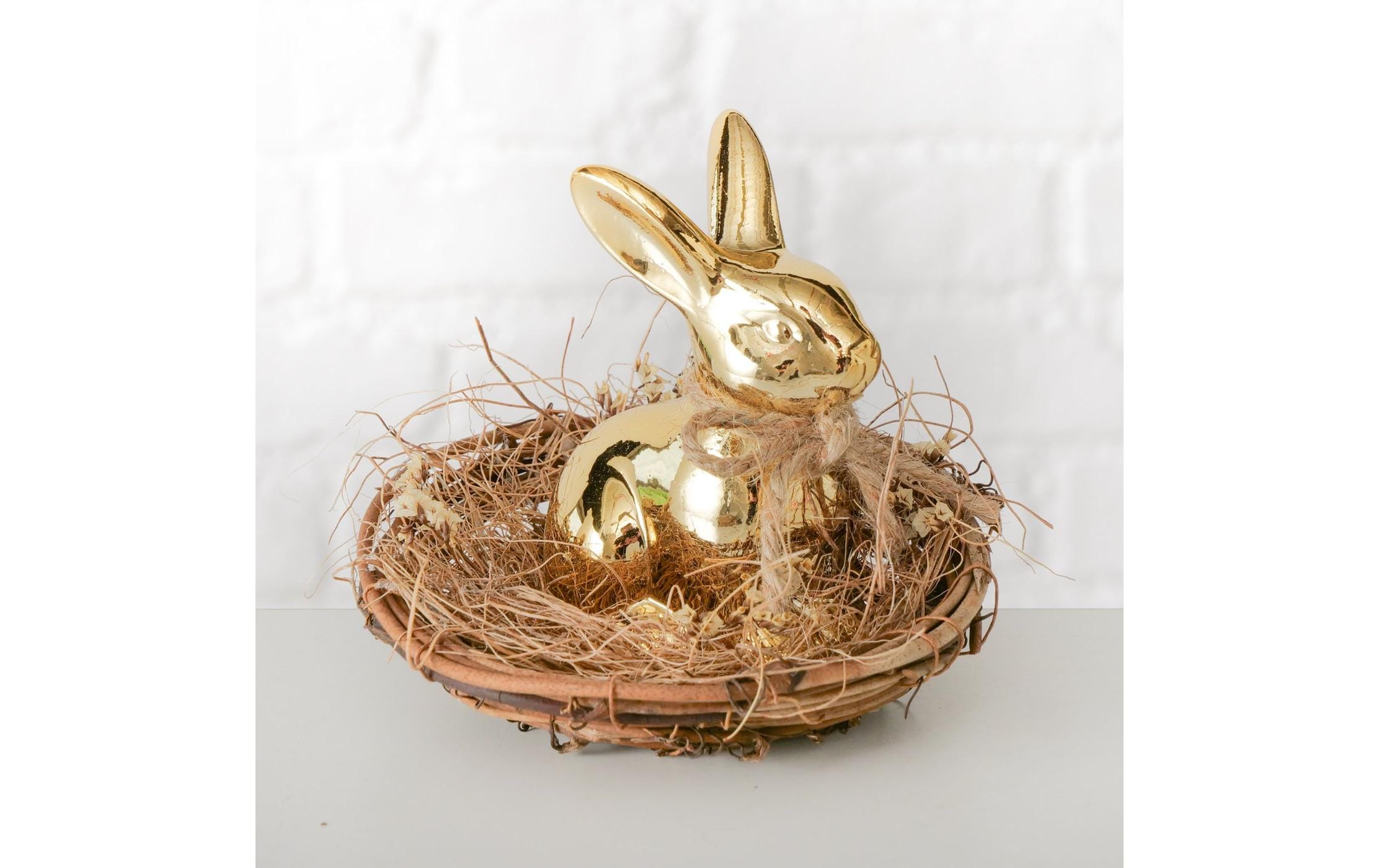 Boltze Aufsteller Hase Goldina, Gold