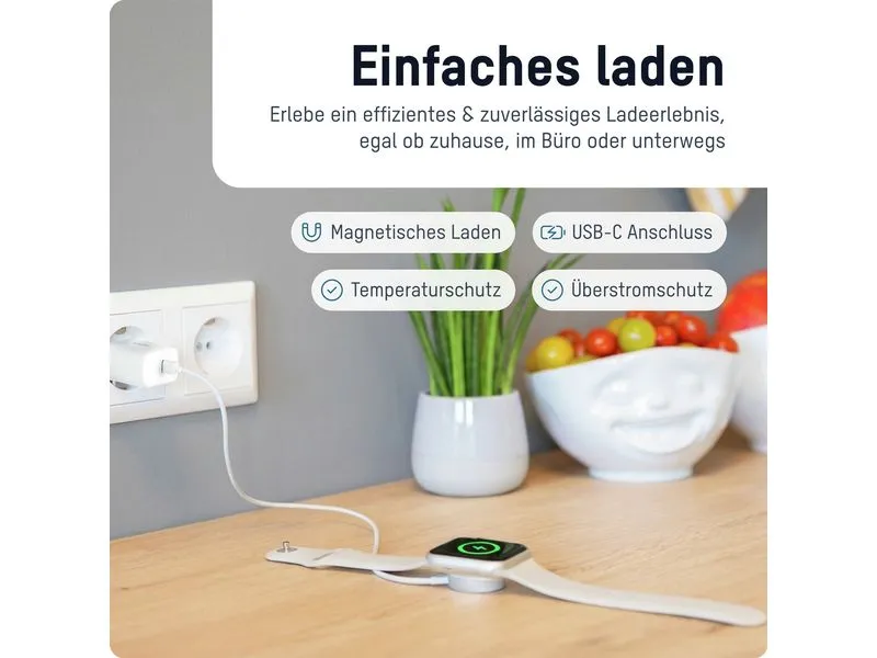 Ansmann USB-C Ladekabel für Apple Watch , 100 cm Ansmann USB-C Ladekabel für Apple Watch , 100 cm