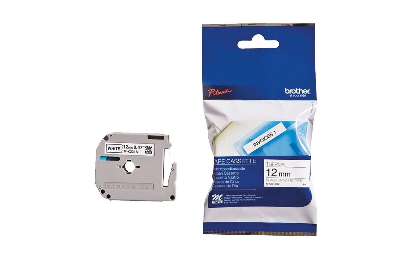 Brother Beschriftungsband M-k231sbz Schwarz auf Weiss