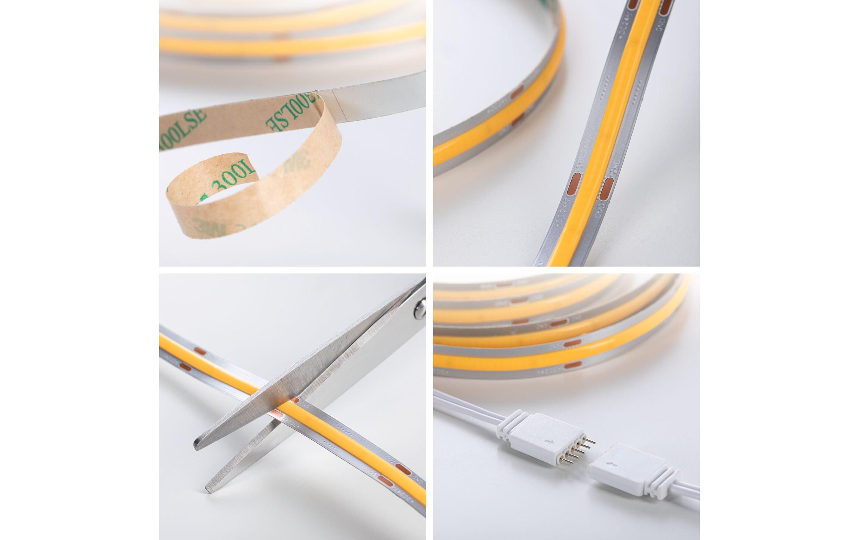 Paulmann LED-Stripe MaxLED 1000 BasisSet COB, 2700 K, 1.5 m, Silber