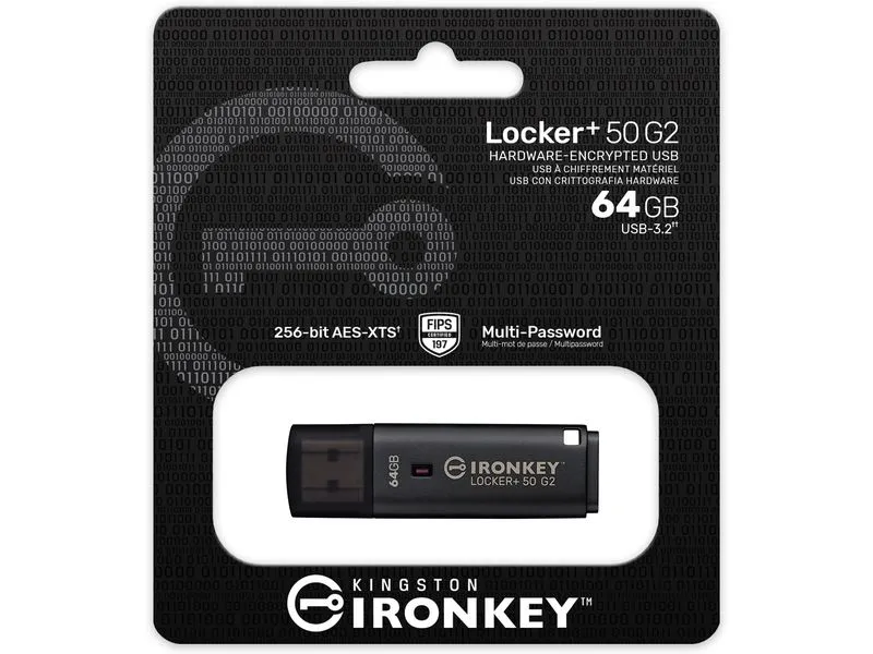 Kingston USB-Stick IronKey Locker+ 50 G2 64 GB