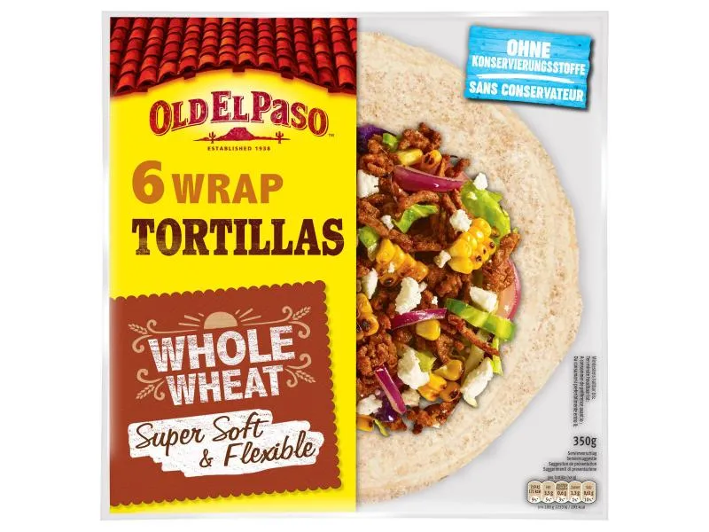Old El Paso Whole Wheat Tortillas 6 Stück Old El Paso Whole Wheat Tortillas 6 Stück
