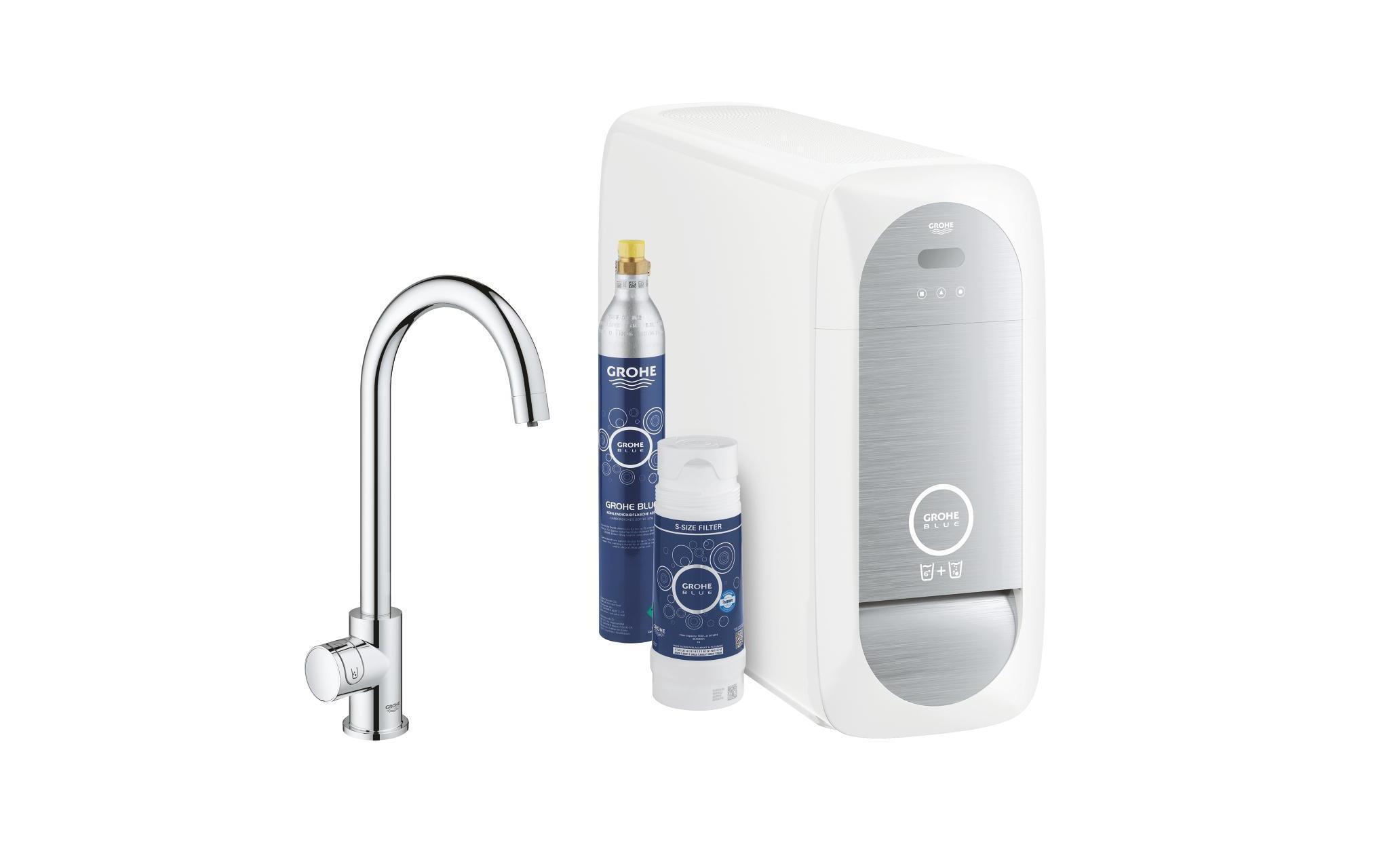 GROHE Küchenarmatur Blue Home Mono , Starter Kit, Chrom