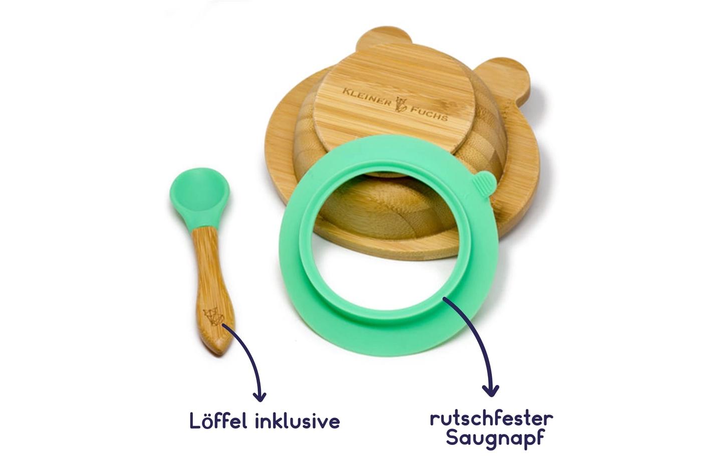 Kleinfuchs Babyteller Bambus Frosch Grün Kleinfuchs Babyteller Bambus Frosch Grün