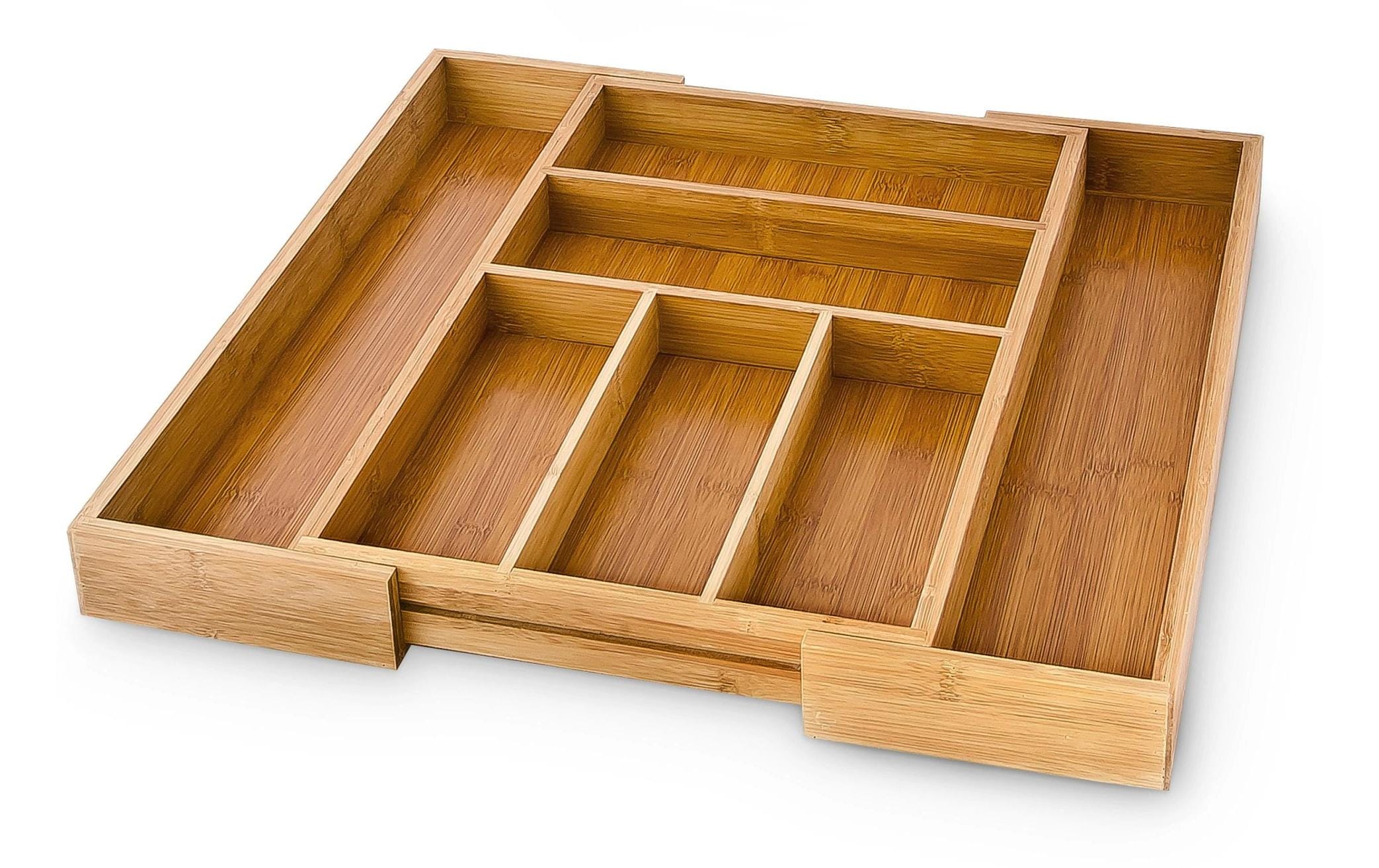 relaxdays Besteckkasten Braun