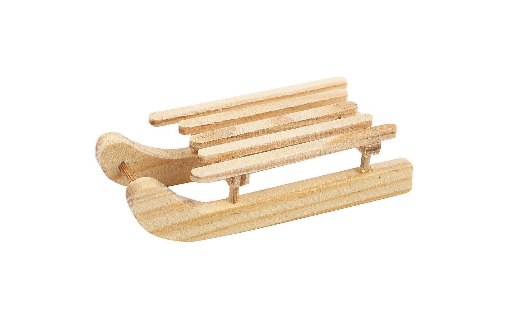 Creativ Company Mini-Figur Schlitten 6.5 x 2.5 cm