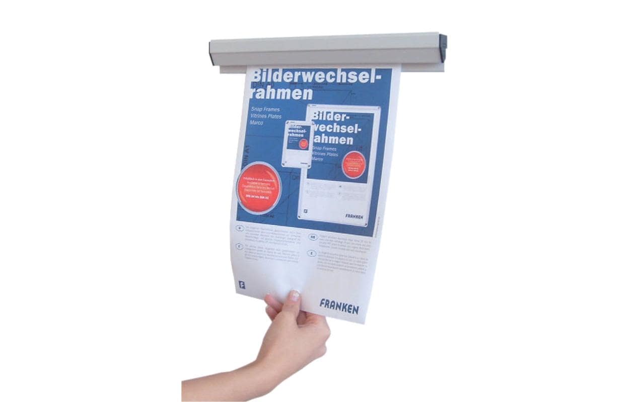 Franken Wandklemmschiene 118 x 4 cm, 1 Stück, Grau