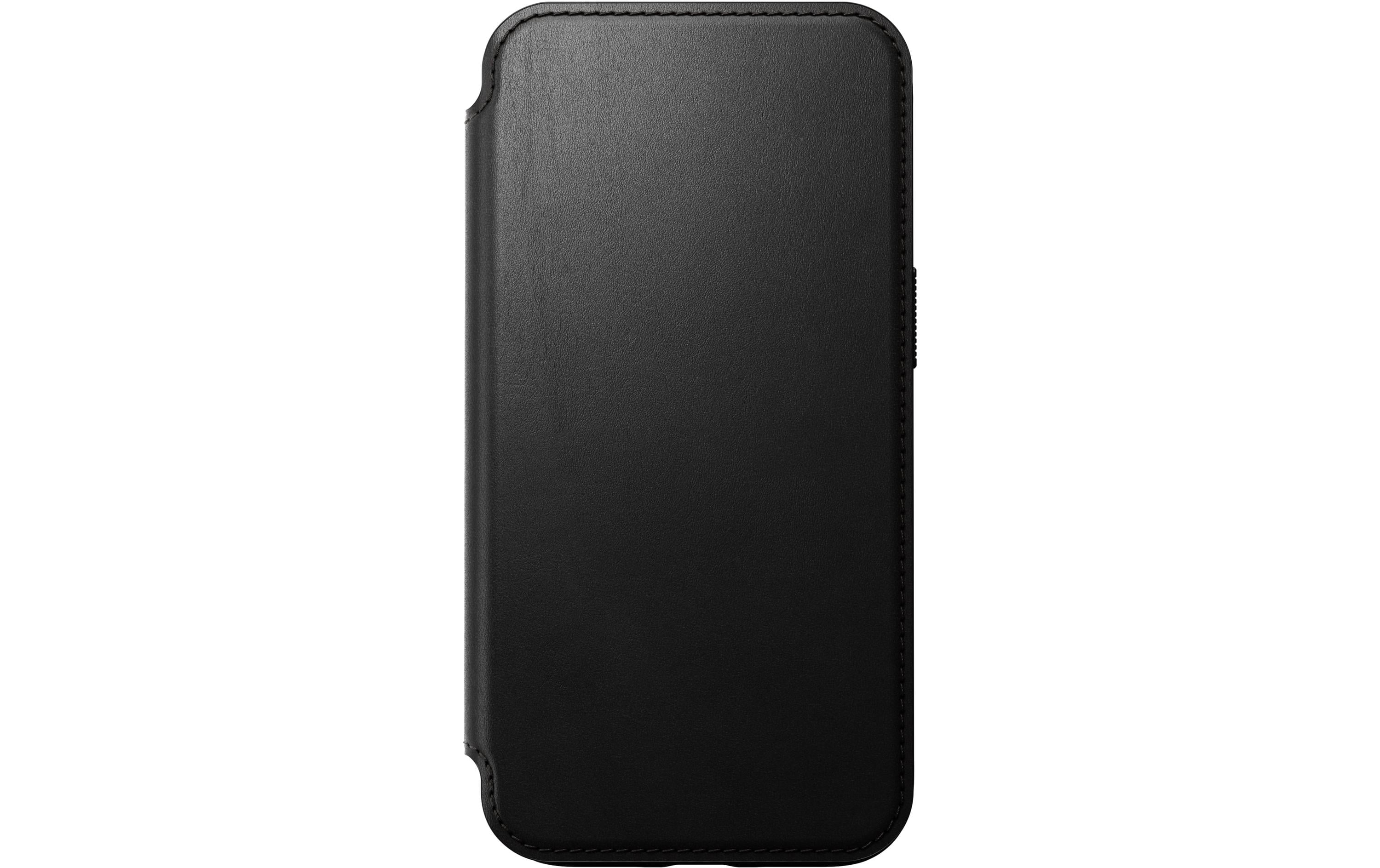 Nomad Book Cover Modern Leather Folio iPhone 15 Schwarz