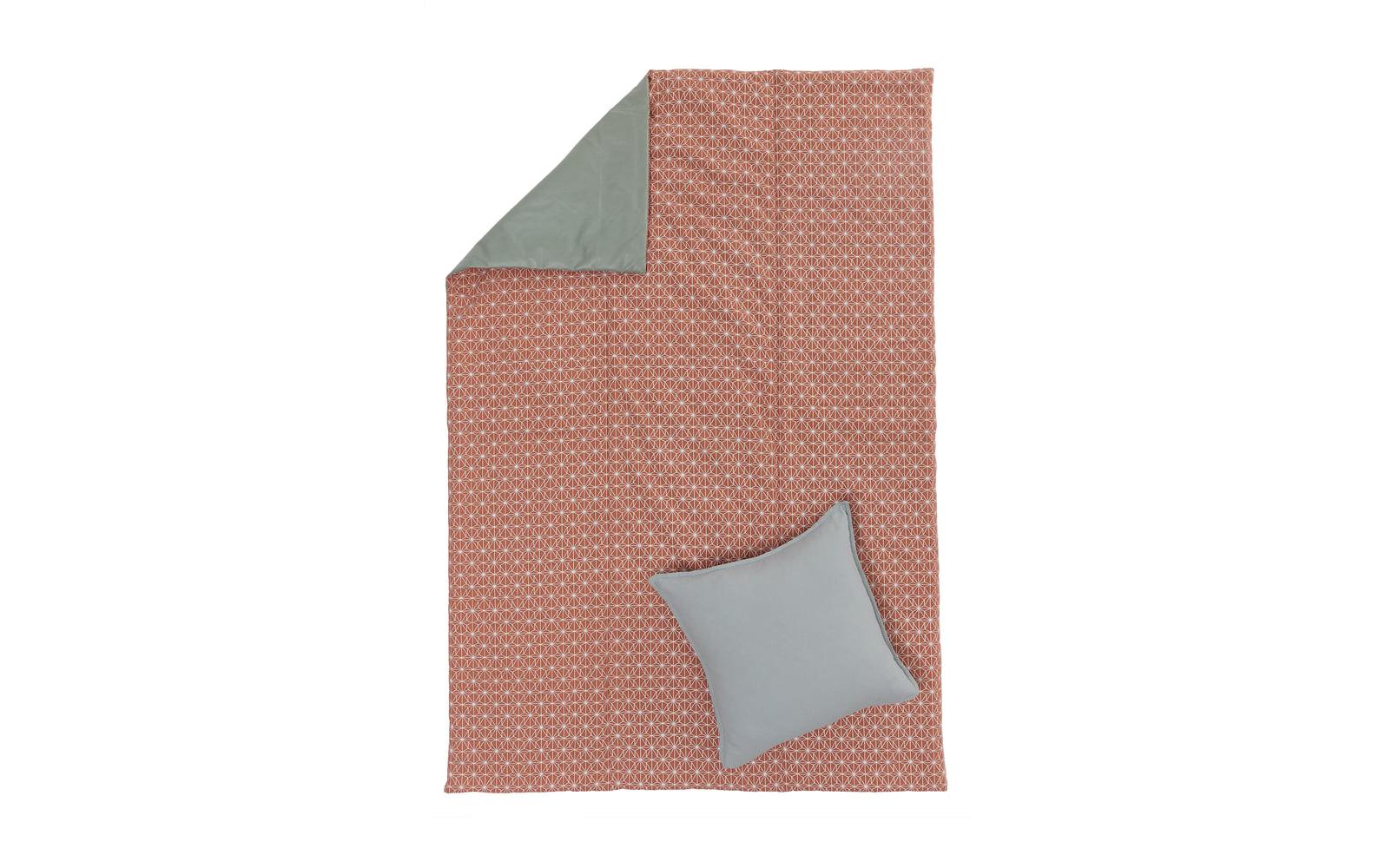 Urbanara Picknickdecke Ankisa 130 x 190 cm - Senfgelb / Weiss