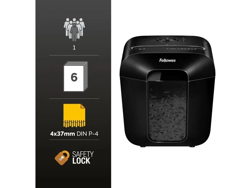 Fellowes Aktenvernichter Powershred LX25 P-4, 6 Seiten Fellowes Aktenvernichter Powershred LX25 P-4, 6 Seiten