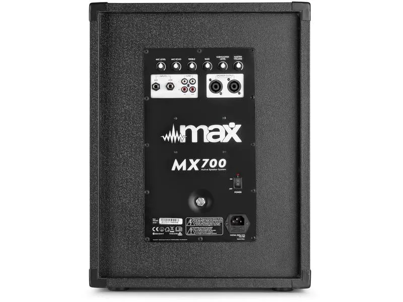 MAX PA-System MX700 Kompaktes 2.1 Soundsystem
