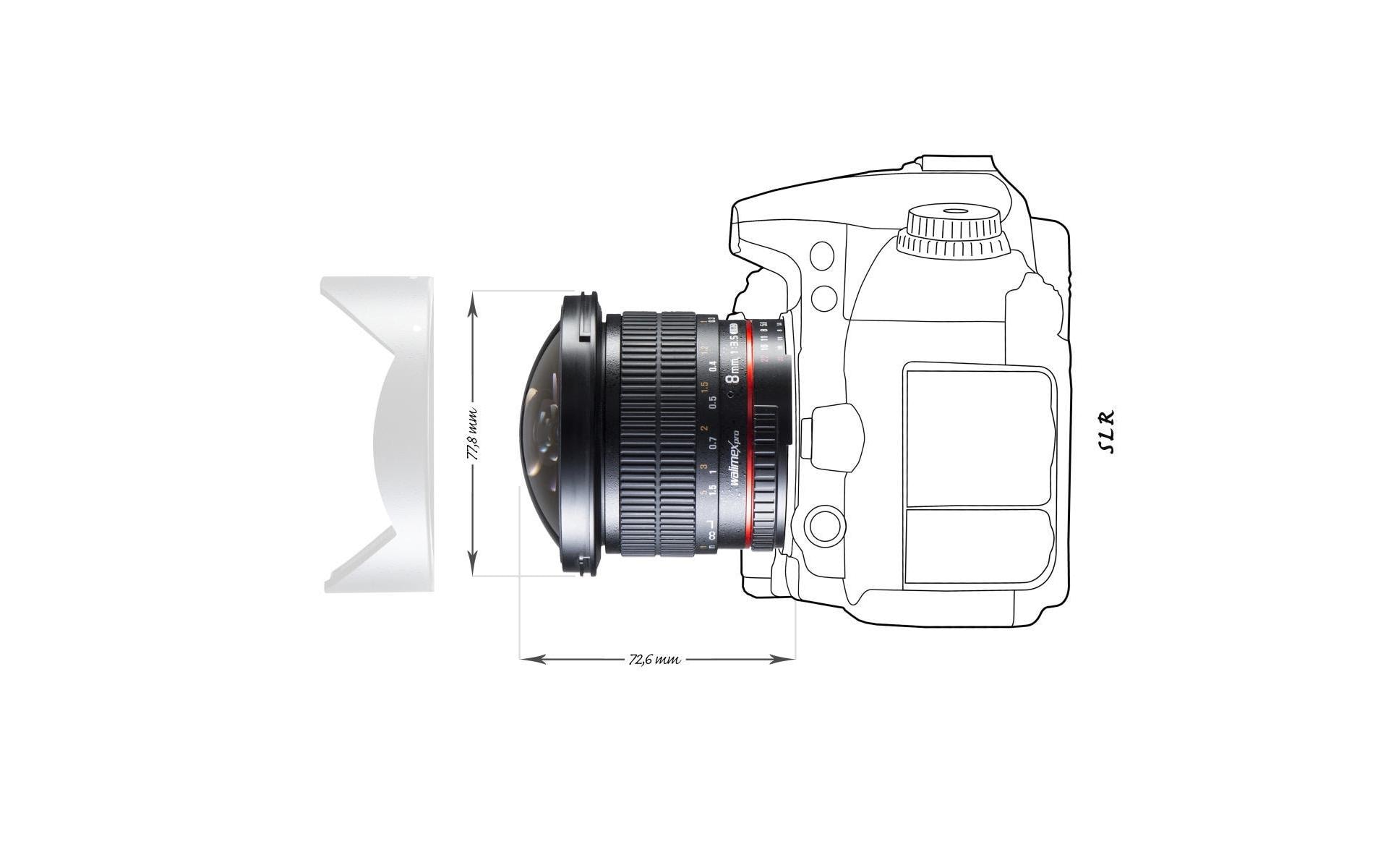 Walimex Pro Festbrennweite pro 8/3.5 Fisheye II – Nikon F