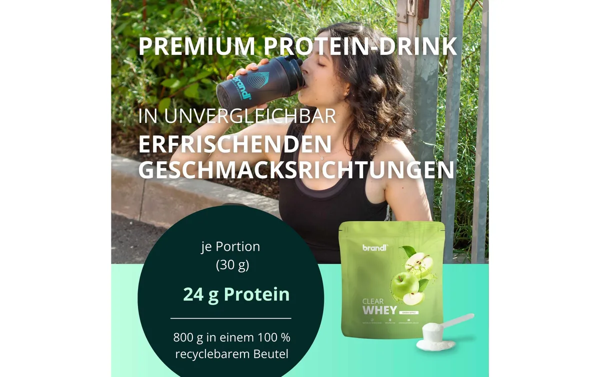 Brandl-Nutrition Pulver Clear Whey Apfel 800 g Brandl-Nutrition Pulver Clear Whey Apfel 800 g
