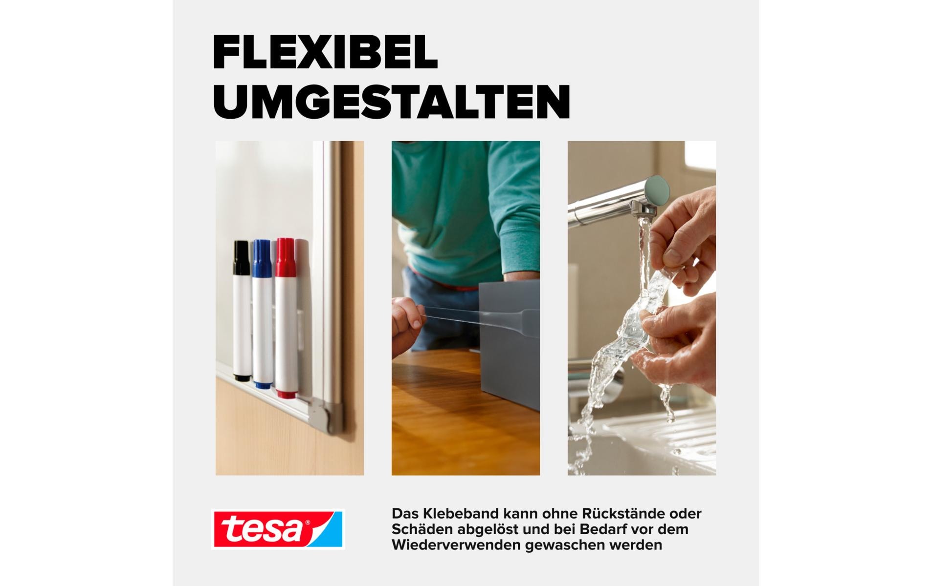 tesa Klebeband Universal Nano Tape 1 Rolle - 3 m x 30 mm