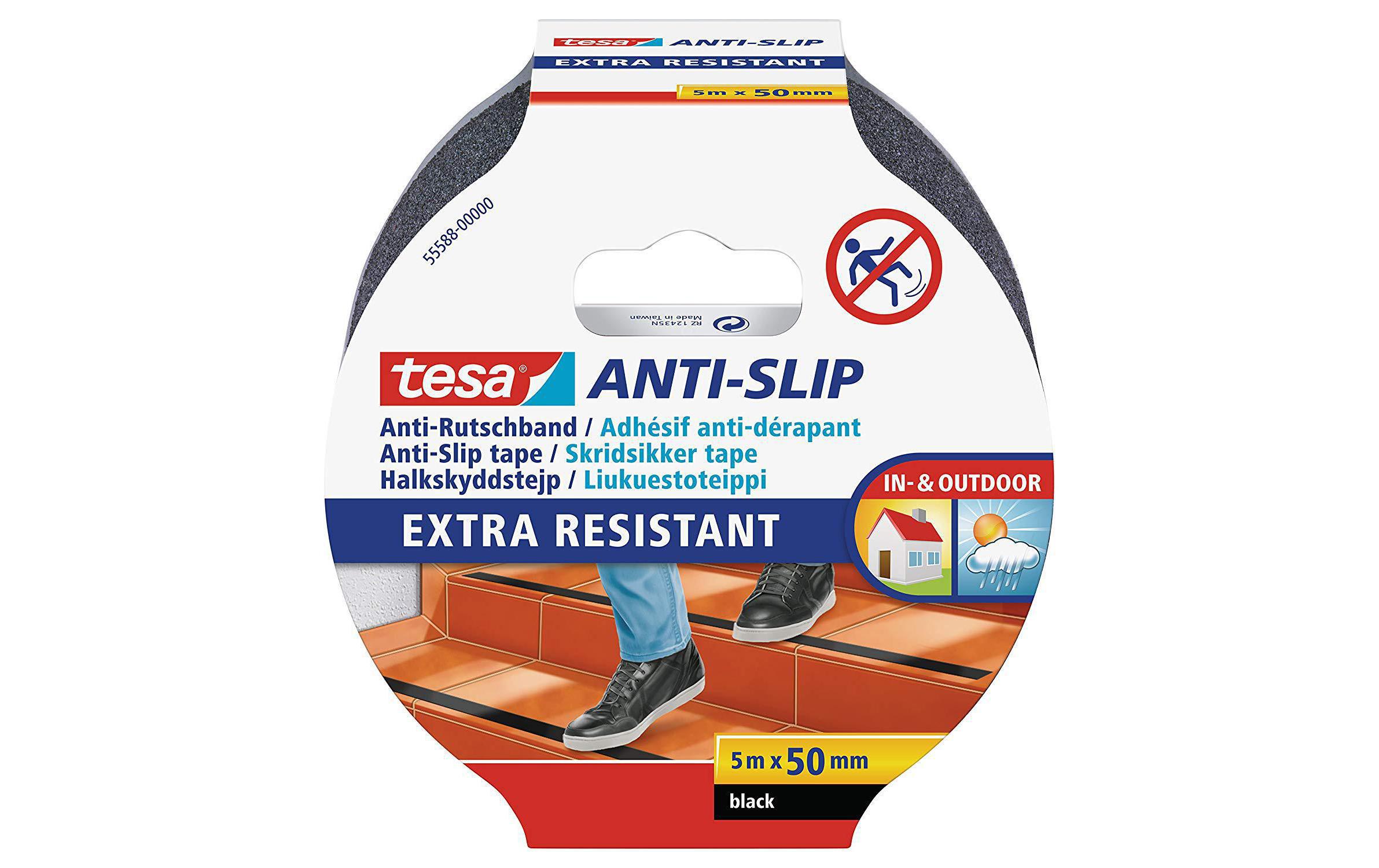 tesa Anti-Rutschband 5 m x 50 mm Schwarz tesa Anti-Rutschband 5 m x 50 mm Schwarz