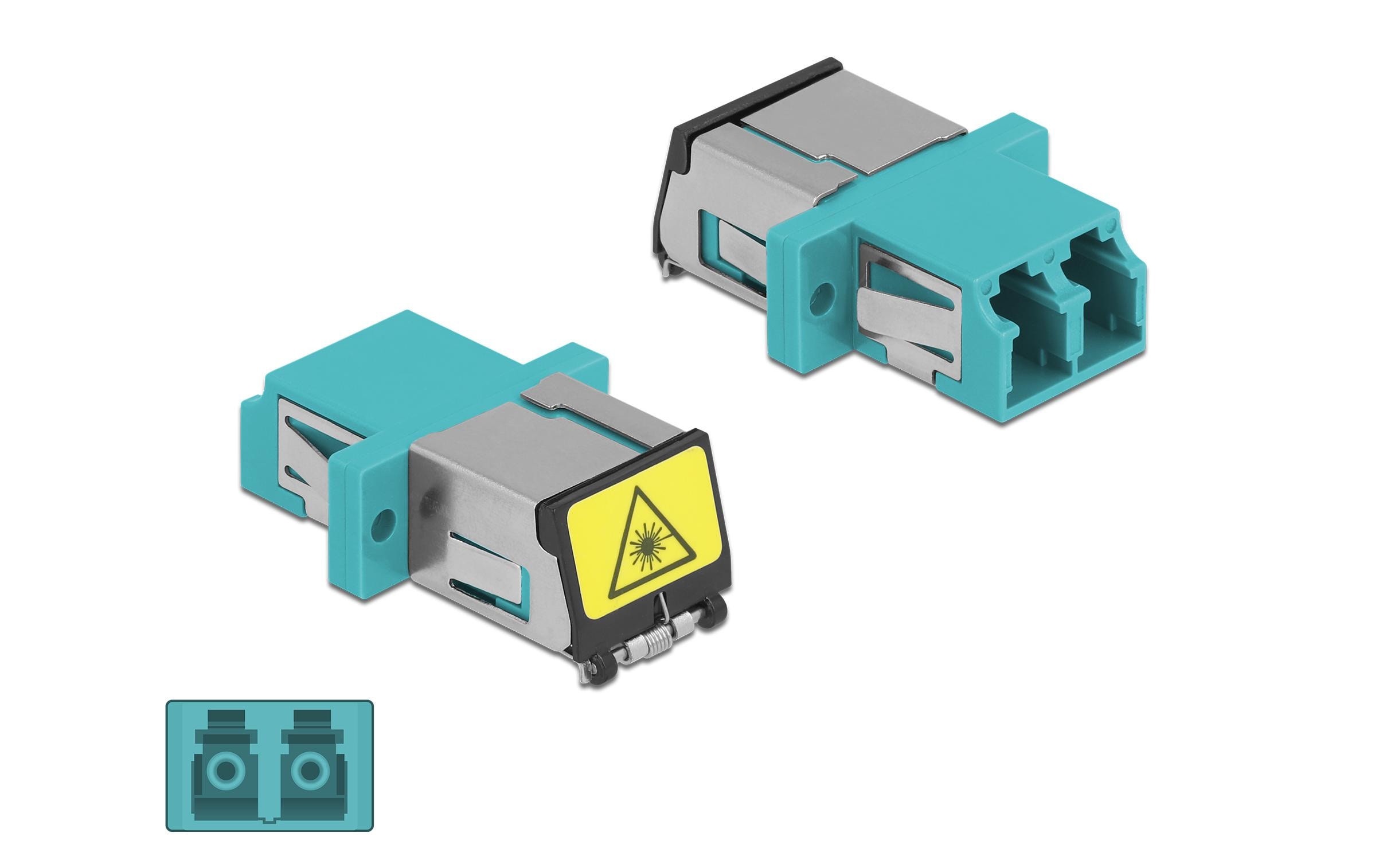 Delock LWL-Kupplung LC – LC Duplex Multimode OM3 1 Stück Delock LWL-Kupplung LC – LC Duplex Multimode OM3 1 Stück