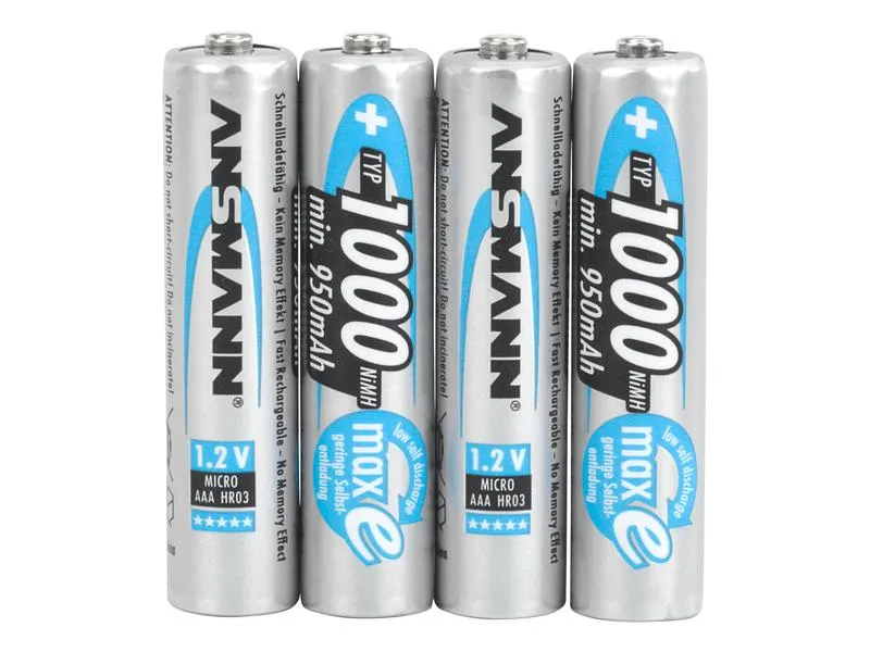 Ansmann Akku 4x AAA Typ 1000 950 mAh Ansmann Akku 4x AAA Typ 1000 950 mAh