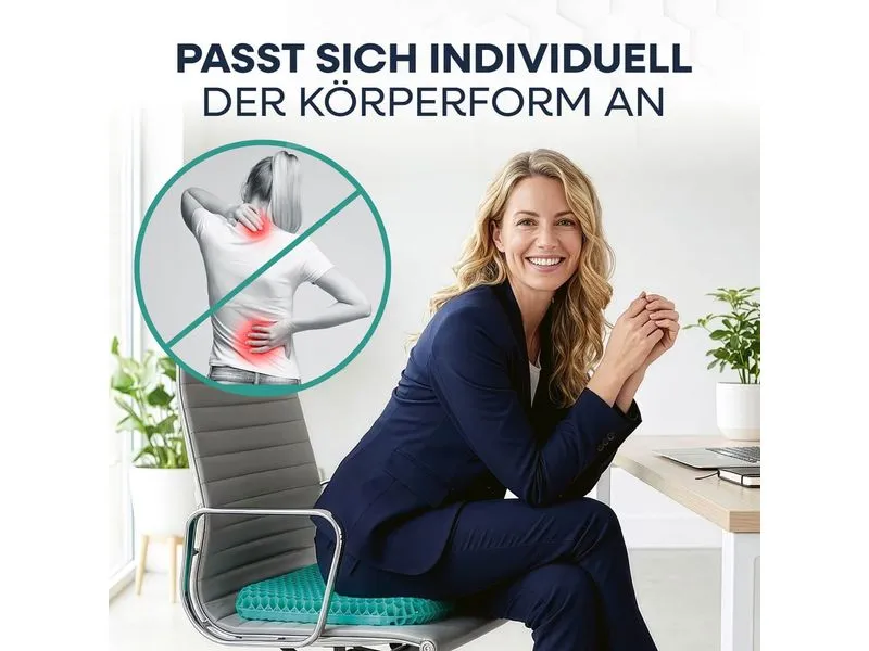 VITALmaxx Sitzkissen mit Wabenstruktur 42 x 37 cm, Türkis VITALmaxx Sitzkissen mit Wabenstruktur 42 x 37 cm, Türkis