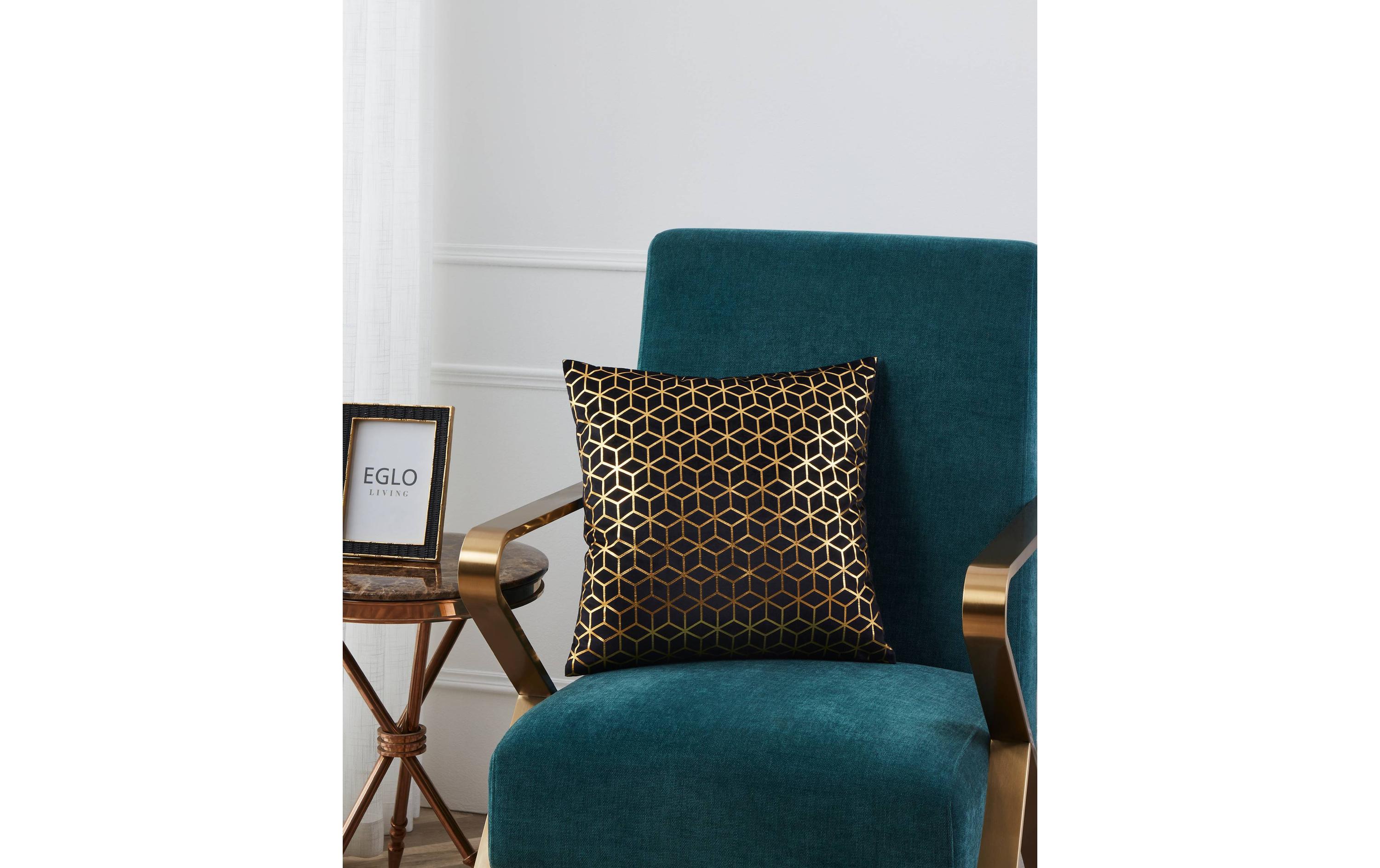 EGLO Kissen Singu 45 x 45 cm, Gold/Schwarz