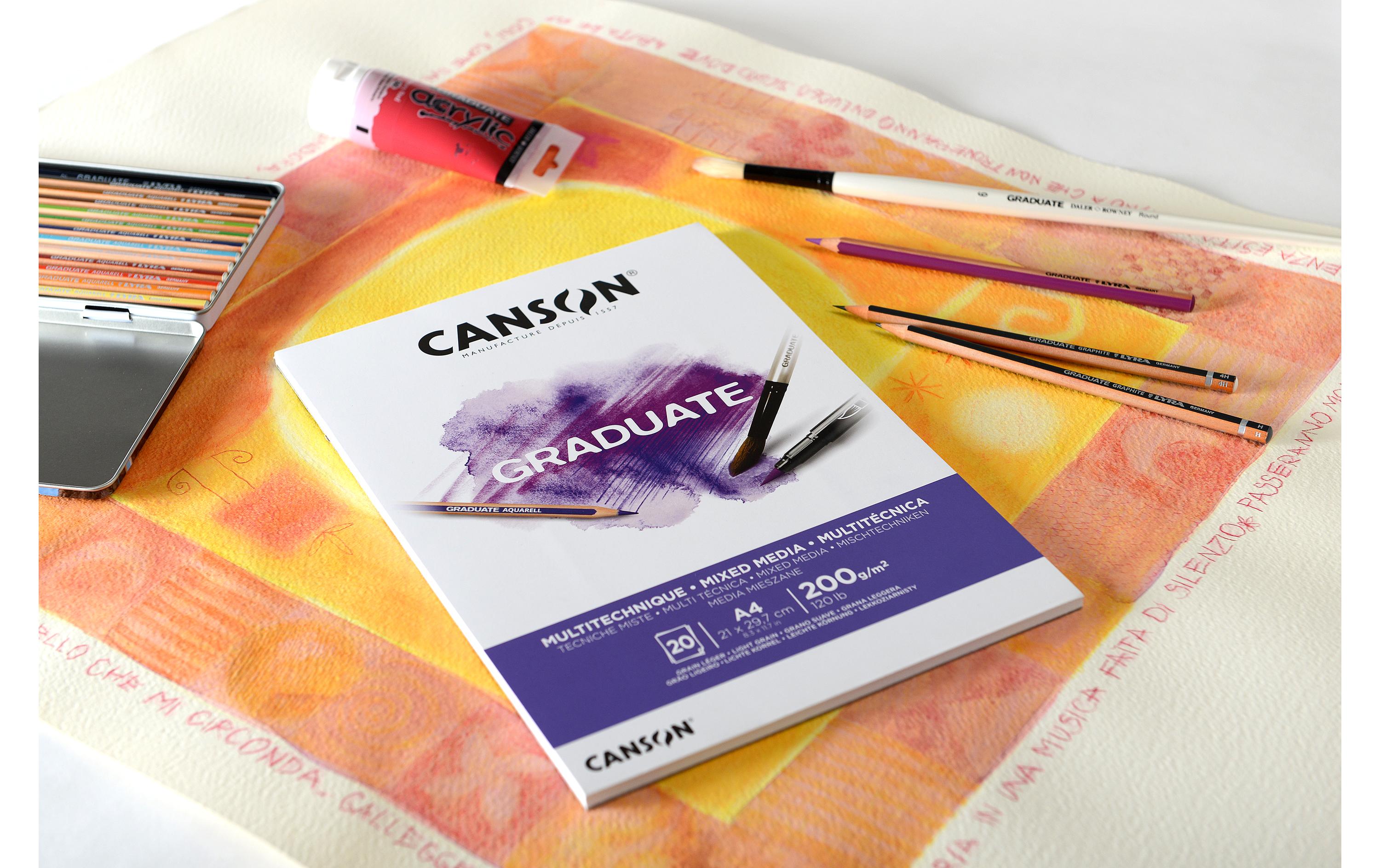 Canson Zeichenblock Graduate Mixed Media A3, 20 Blatt Canson Zeichenblock Graduate Mixed Media A3, 20 Blatt