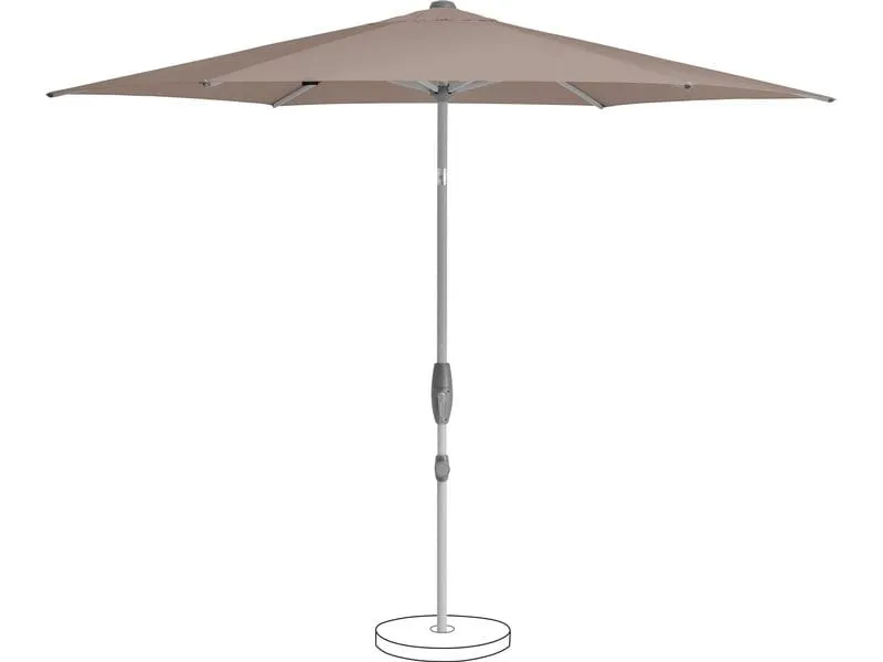 Suncomfort by Glatz Sonnenschirm Shell Turn 330 cm, Light Taupe Suncomfort by Glatz Sonnenschirm Shell Turn 330 cm, Light Taupe