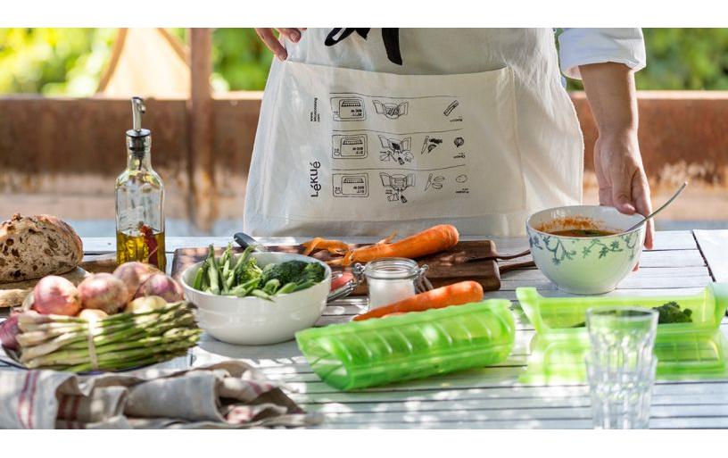 Lékué Mikrowellen-Dampfgarer Grün