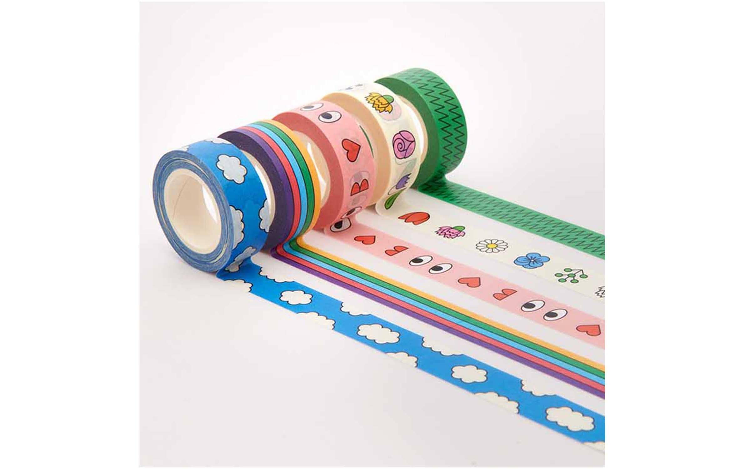 Rico Design Washi Tape Eye Candy 5 Stück, Mehrfarbig, 10 m