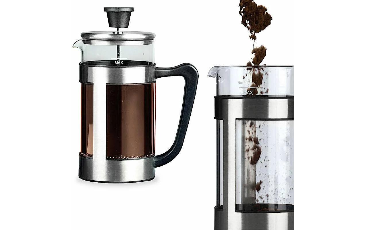 ALPINA Kaffeebereiter 1 l, Schwarz/Silber/Transparent