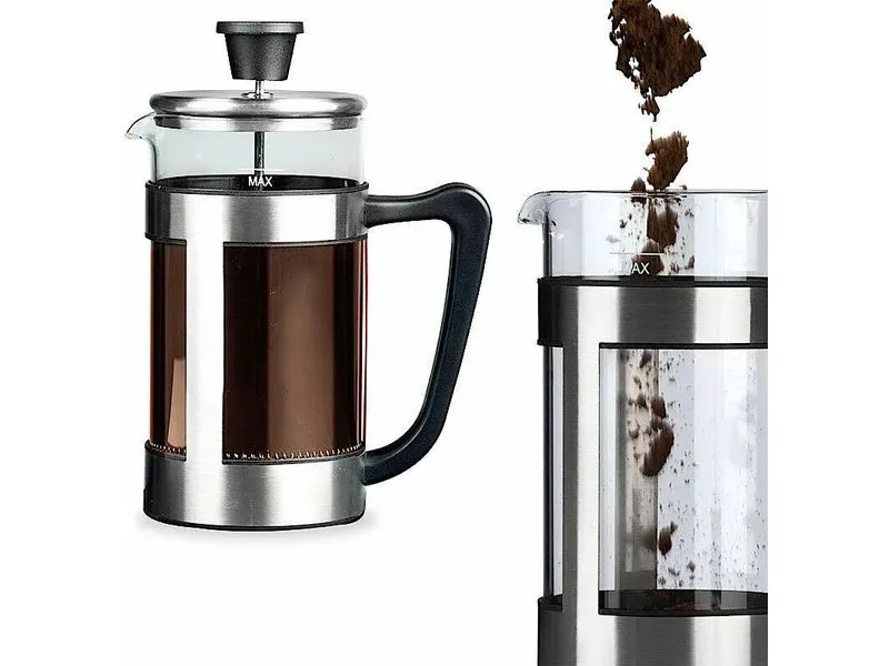 ALPINA Kaffeebereiter 1 l, Schwarz/Silber/Transparent