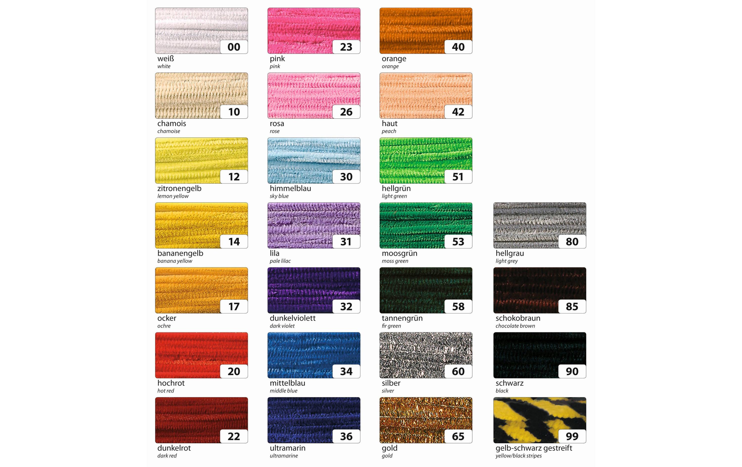 Folia Chenilledraht 8 mm Rosa Nr. 26, 10 Stück Folia Chenilledraht 8 mm Rosa Nr. 26, 10 Stück