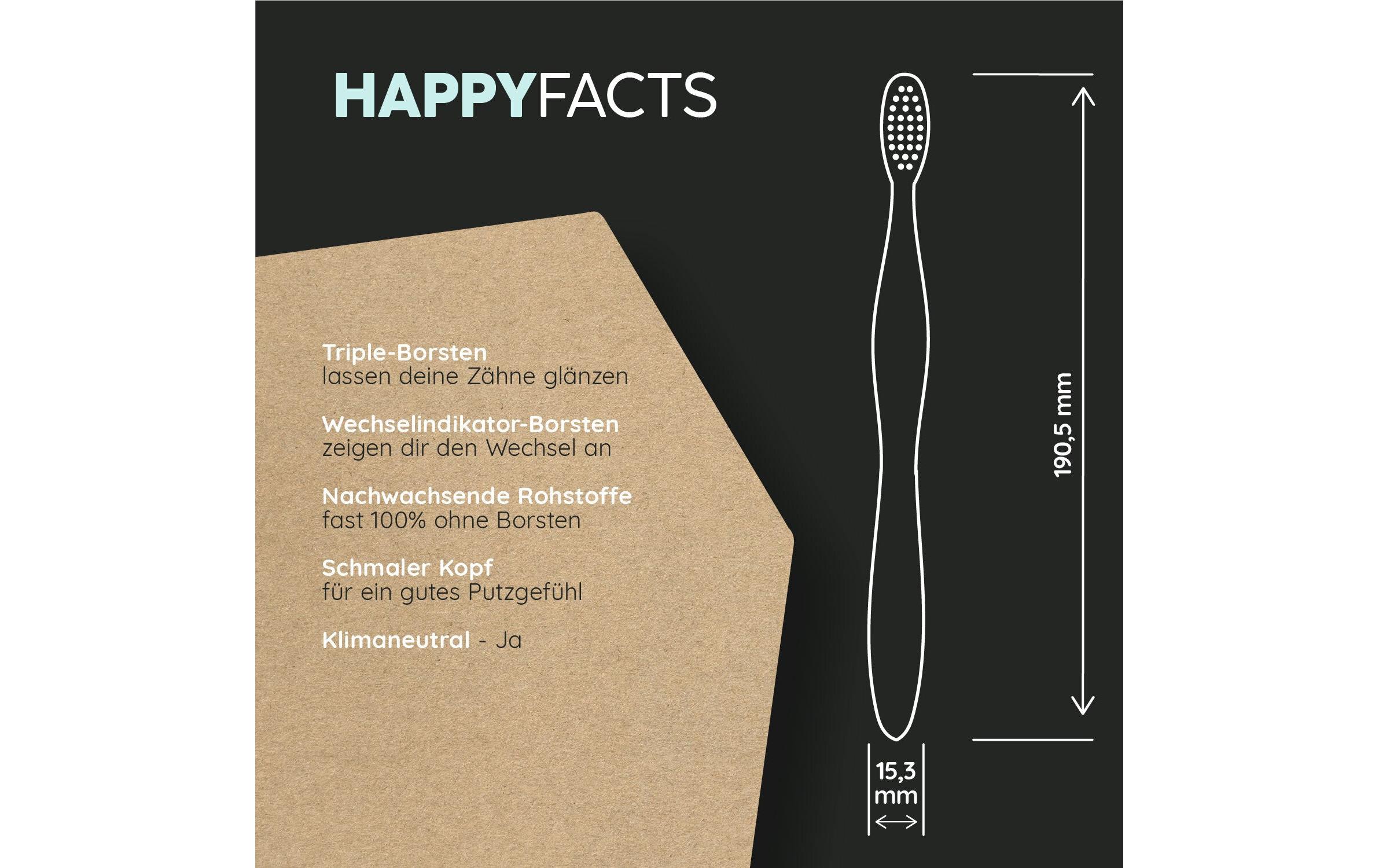 happybrush Handzahnbürste Eco Change Medium