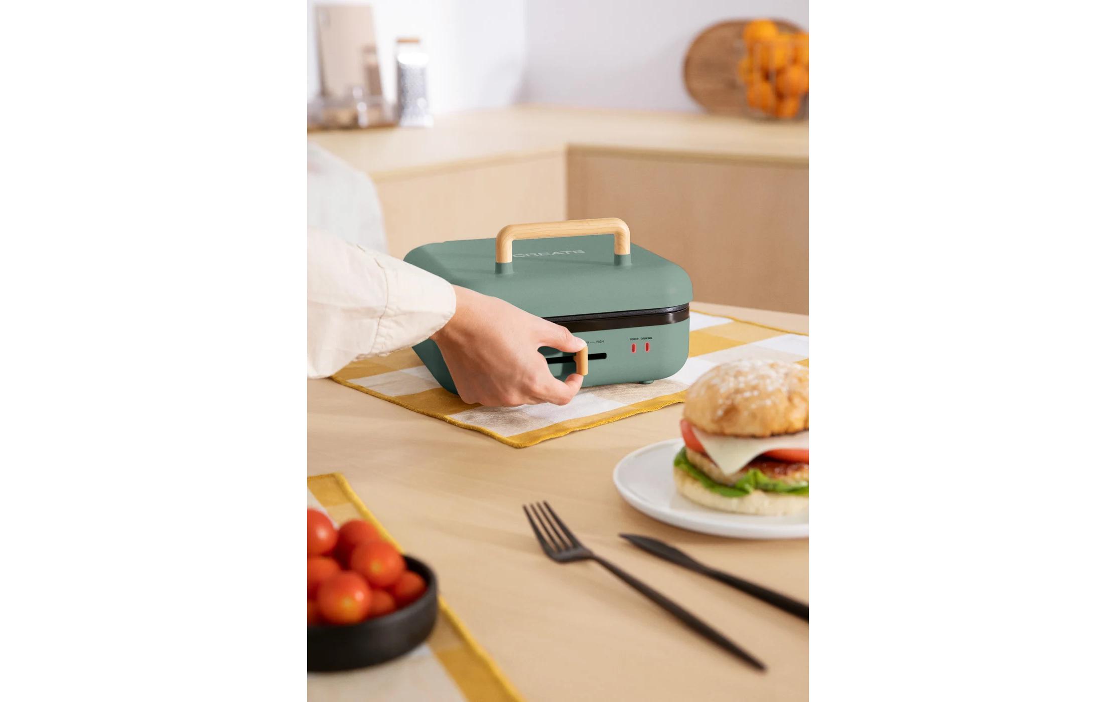 Create Waffeleisen Stone Studio Pro - 180° Salbeigrün