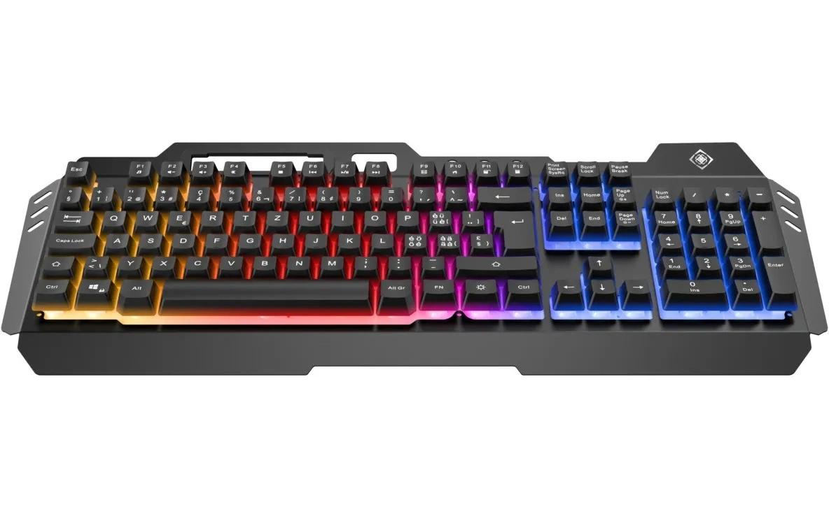 DELTACO Gaming-Tastatur Set GAM-113 V2 3-in-1 RGB Schwarz