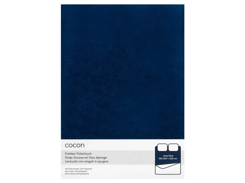COCON Fixleintuch 180-200 x 200 cm, Marineblau COCON Fixleintuch 180-200 x 200 cm, Marineblau