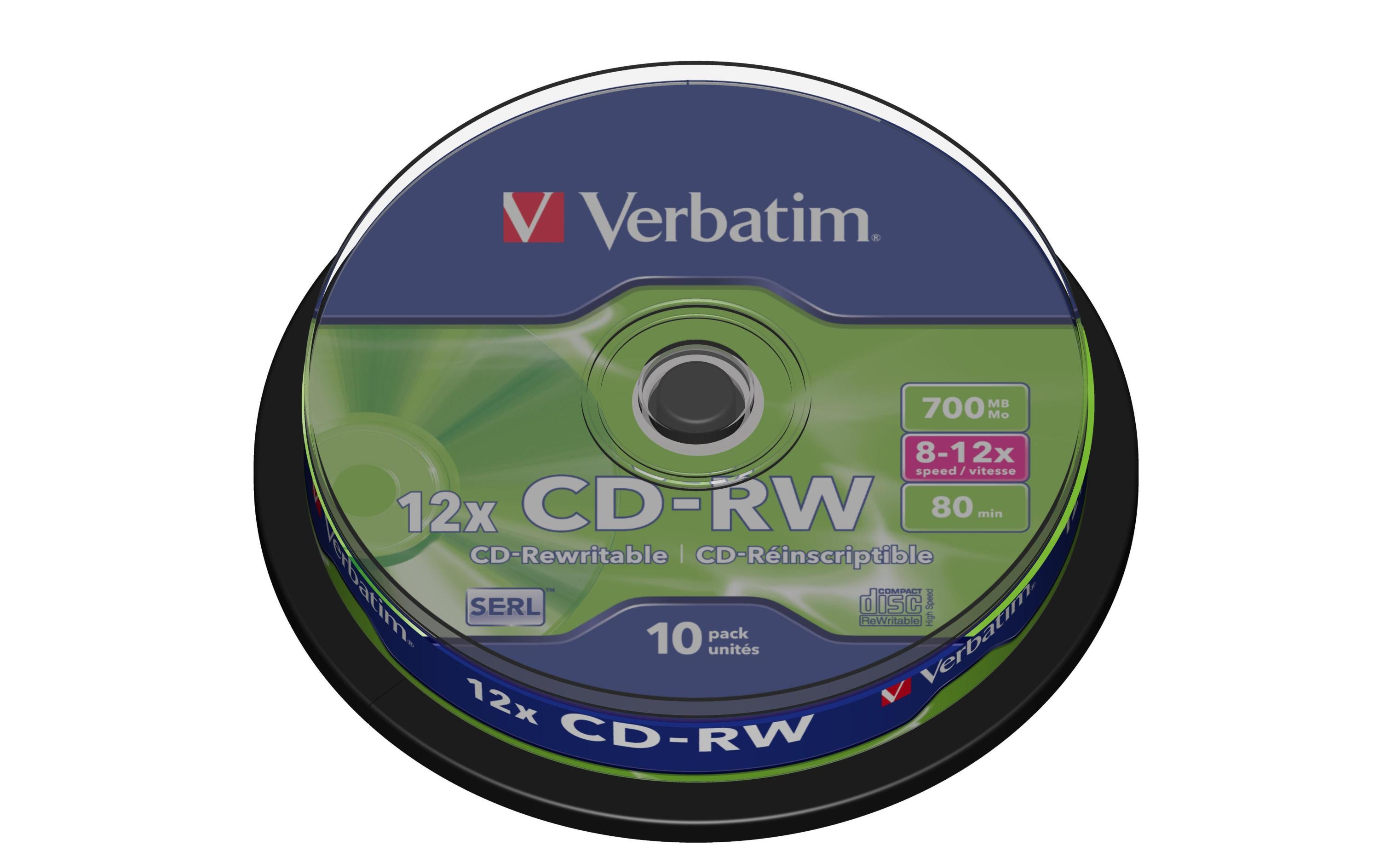 Verbatim CD-RW 0.7 GB, Spindel (10 Stück) Verbatim CD-RW 0.7 GB, Spindel (10 Stück)