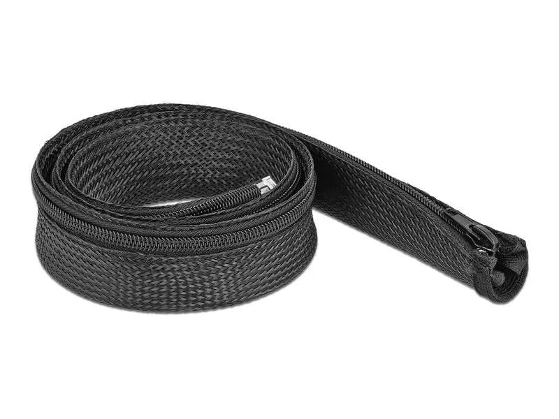 Delock Kabelschlauch 1 m x 30 mm, mit Reissverschluss Schwarz Delock Kabelschlauch 1 m x 30 mm, mit Reissverschluss Schwarz