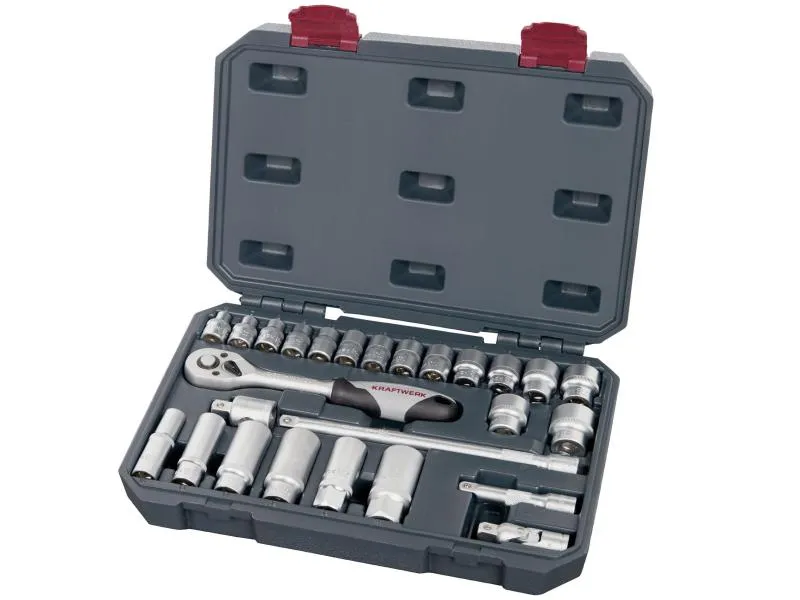 Kraftwerk Steckschlüssel-Set Basic-Line, 3/8, 26-teilig
