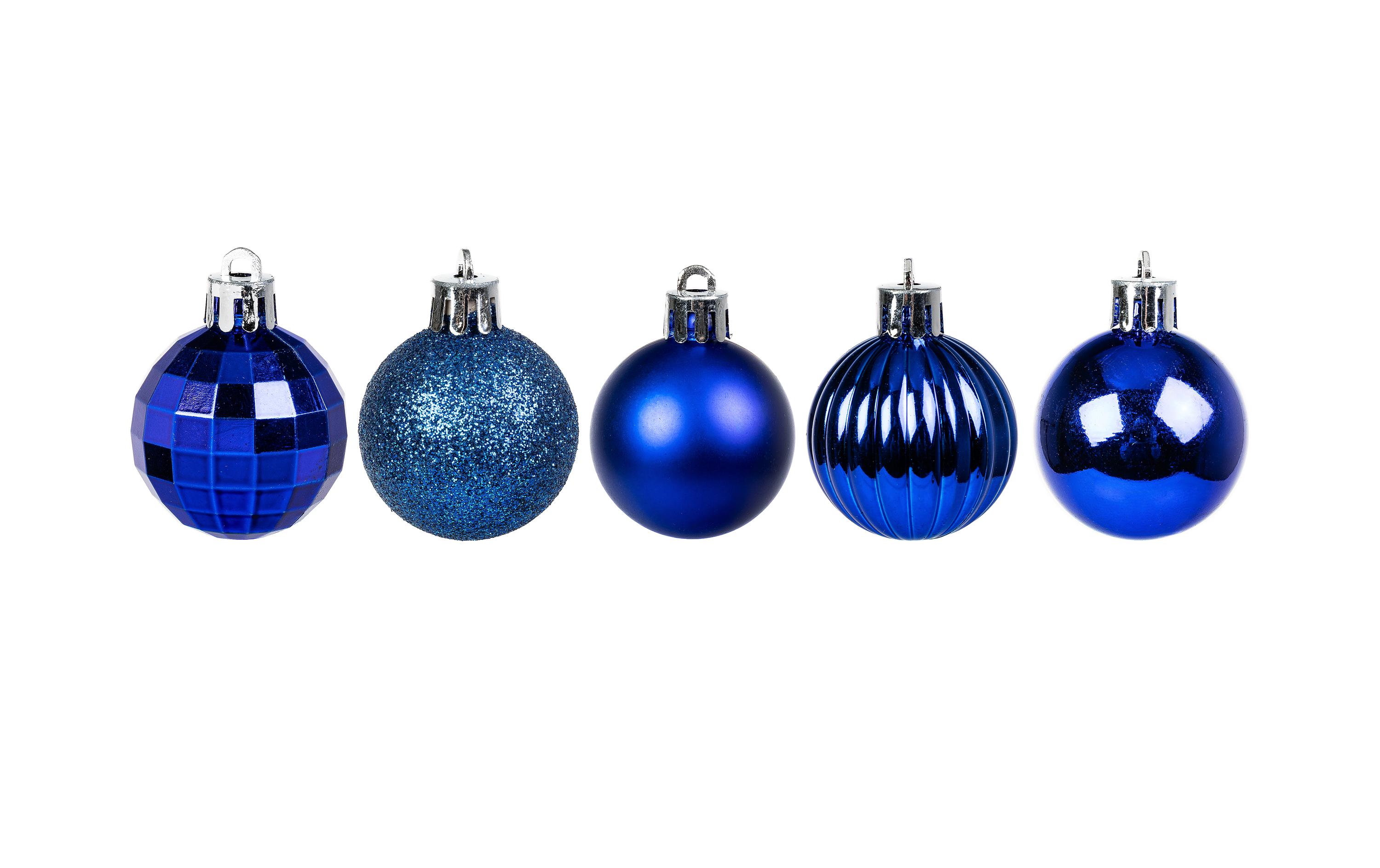 COCON Weihnachtskugel 34 Stück, Royalblau